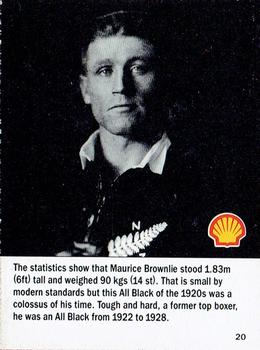 1992 Shell Rugby Greats #20 Maurice Brownlie Front
